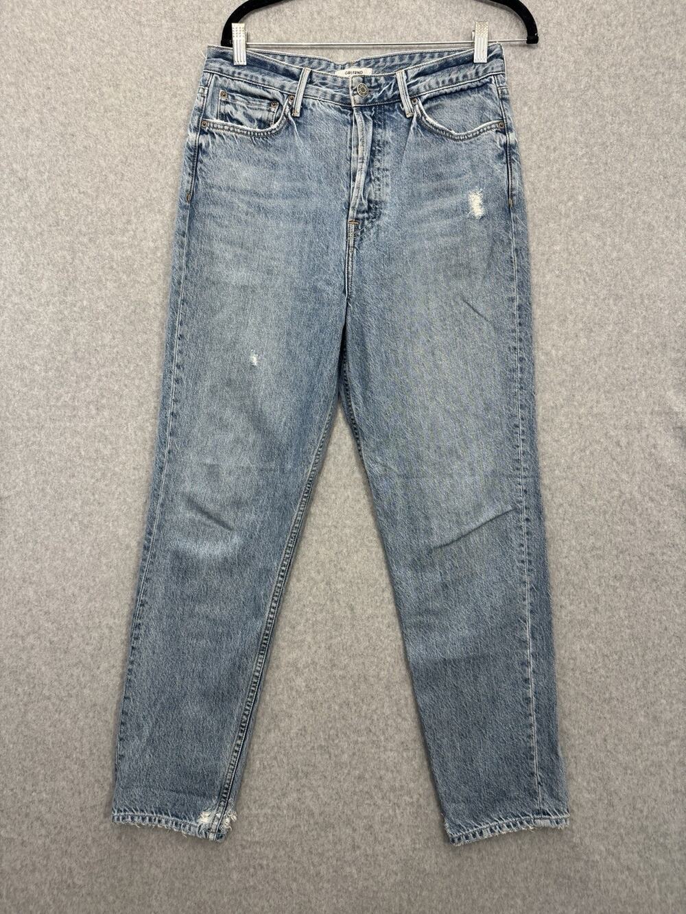 GRLFRND Devon High Rise Boyfriend Denim Jeans Size 29 Slim Blue Boy Light Wash
